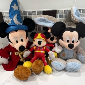 DISNEY MICKEY & MINNIE MOUSE Stuffed Animal Bundle
